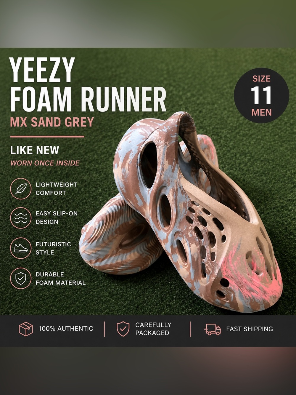 YEEZY FOAM RUNNER 'MX SAND GREY